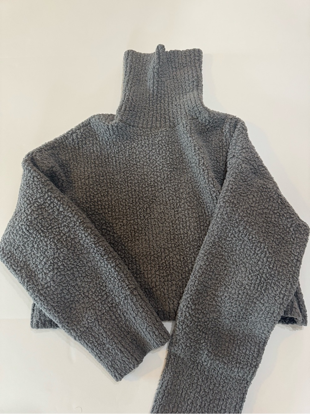 Cozy High-Neck Sweater - Gray